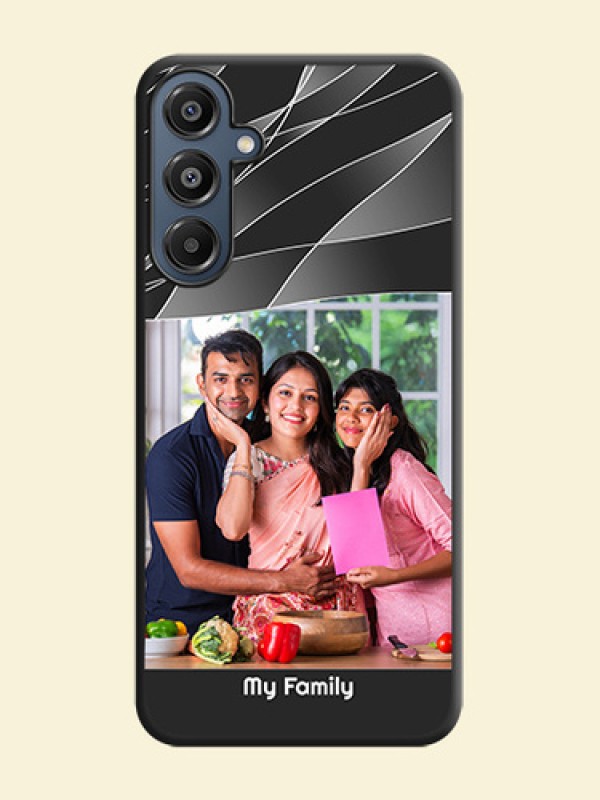 Mixed Wave Lines on Photo On Space Black Custom Soft Matte Mobile Back Cover - Galaxy M16 5G