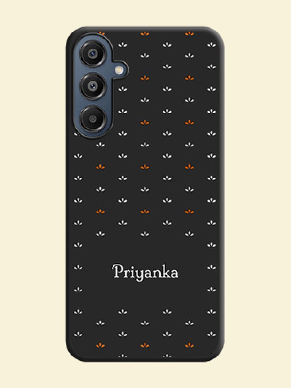 Simple Pattern With Custom Text On Space Black Custom Soft Matte Mobile Back Cover - Galaxy M16 5G