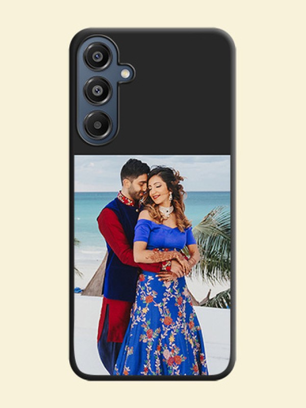 Image Upload With Space Black Color On Custom Soft Matte Mobile Back Cover - Samsung Galaxy M16 5G