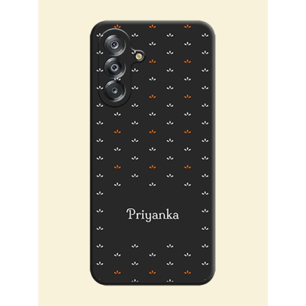Simple Pattern With Custom Text On Space Black Custom Soft Matte Mobile Back Cover - Samsung Galaxy M17 5G Simple Pattern With Custom Text On Space Black Custom Soft Matte Mobile Back Cover - Samsung Galaxy M17 5G