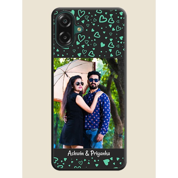Sea Green Indefinite Love Pattern on Photo On Space Black Custom Soft Matte Mobile Back Cover - Samsung Galaxy M17e Sea Green Indefinite Love Pattern on Photo On Space Black Custom Soft Matte Mobile Back Cover - Samsung Galaxy M17e