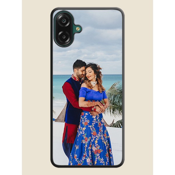 Full Single Pic Upload On Space Black Custom Soft Matte Mobile Back Cover - Samsung Galaxy M17e Full Single Pic Upload On Space Black Custom Soft Matte Mobile Back Cover - Samsung Galaxy M17e