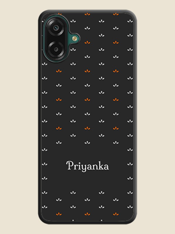 Simple Pattern With Custom Text On Space Black Custom Soft Matte Mobile Back Cover - Samsung Galaxy M17e
