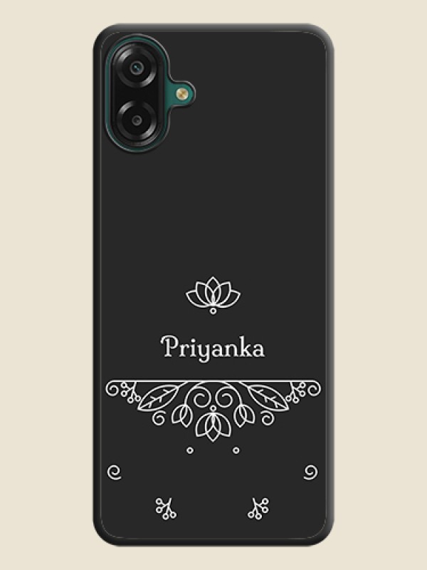 Lotus Garden Custom Text On Space Black Custom Soft Matte Mobile Back Cover - Samsung Galaxy M17e
