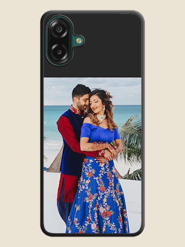 Image Upload With Space Black Color On Custom Soft Matte Mobile Back Cover - Samsung Galaxy M17e