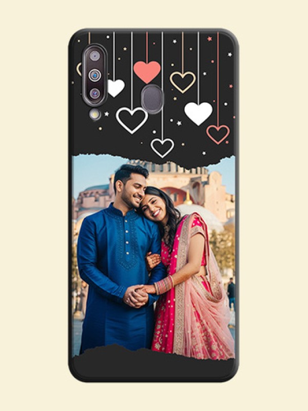 Love Hangings with Splash Wave Picture on Space Black Custom Soft Matte Phone Back Cover - Galaxy M30