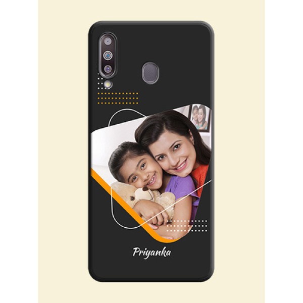 Yellow Triangle - Photo on Space Black Soft Matte Phone Cover - Galaxy M30 Yellow Triangle - Photo on Space Black Soft Matte Phone Cover - Galaxy M30
