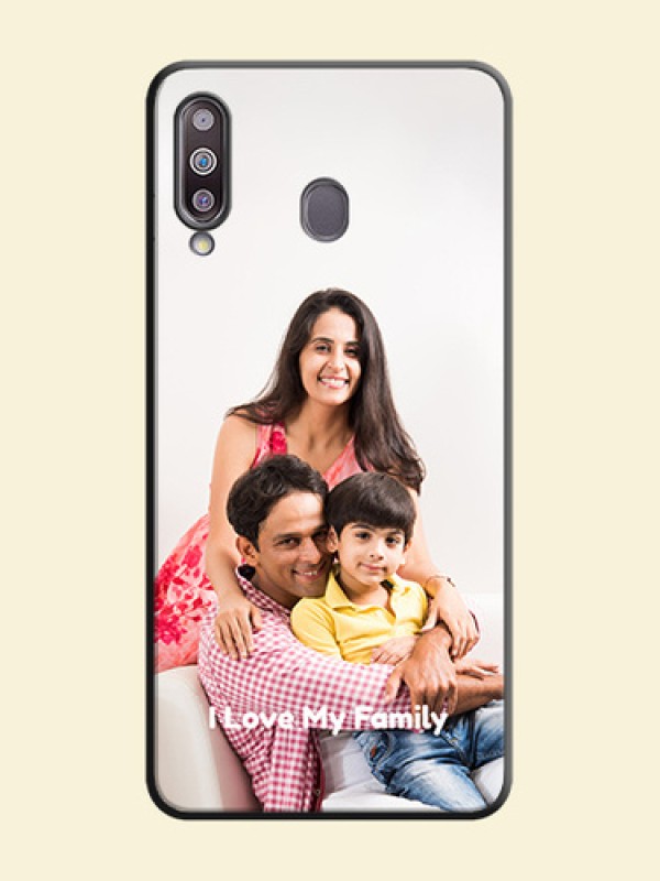 Full Single Pic Upload With Text On Space Black Personalized Soft Matte Phone Covers -Samsung Galaxy M30