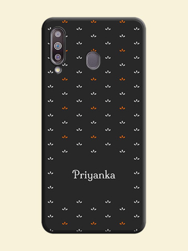 Simple Pattern With Custom Text On Space Black Personalized Soft Matte Phone Covers -Samsung Galaxy M30