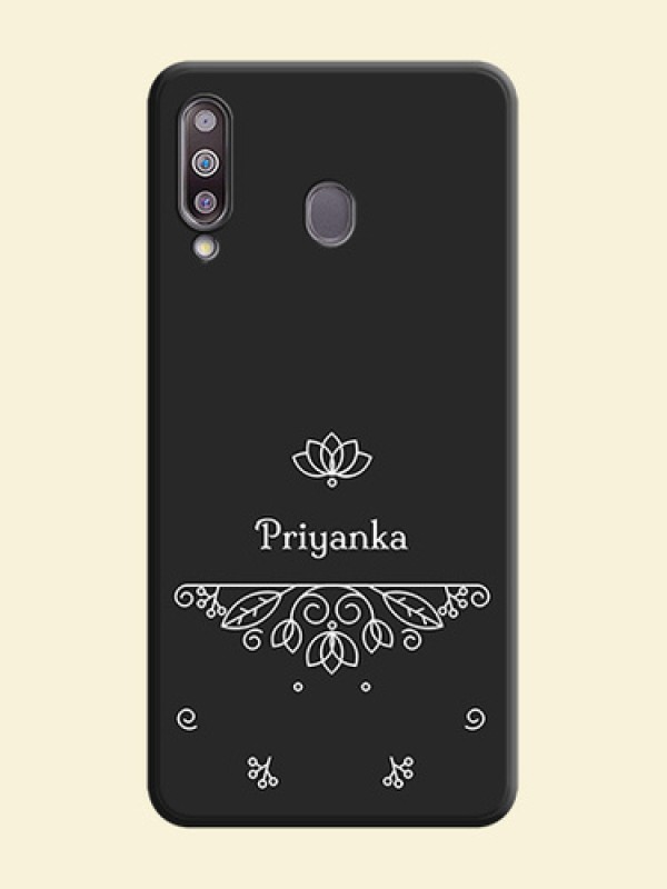 Lotus Garden Custom Text On Space Black Personalized Soft Matte Phone Covers -Samsung Galaxy M30