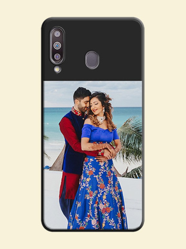 Image Upload With Space Black Color On Custom Soft Matte Mobile Back Cover - Samsung Galaxy M30