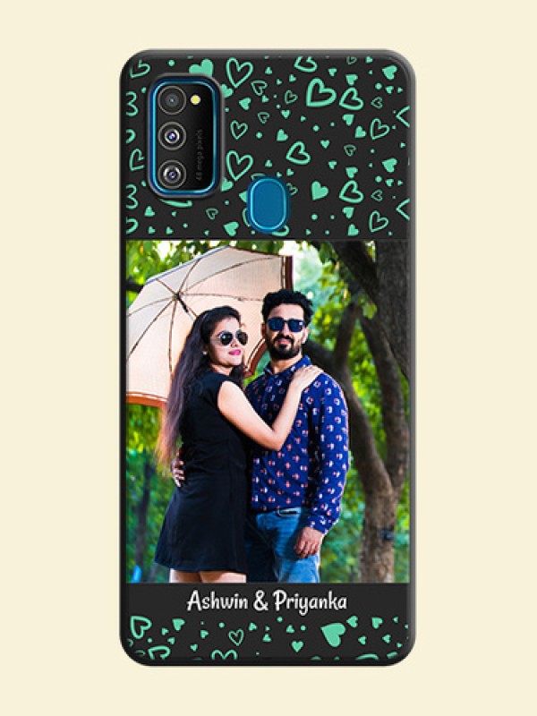 Sea Green Indefinite Love Pattern - Photo on Space Black Soft Matte Mobile Cover - Galaxy M30S