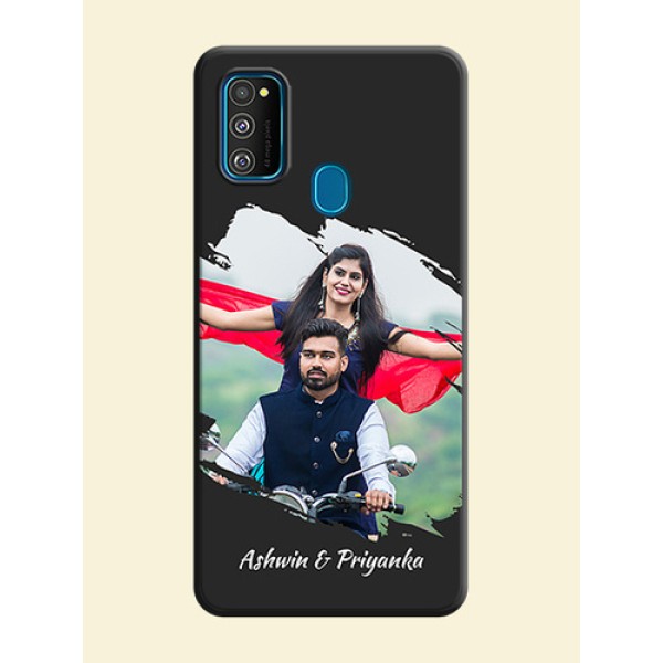 Grunge Brush Strokes - Photo on Space Black Soft Matte Back Cover - Galaxy M30S Grunge Brush Strokes - Photo on Space Black Soft Matte Back Cover - Galaxy M30S