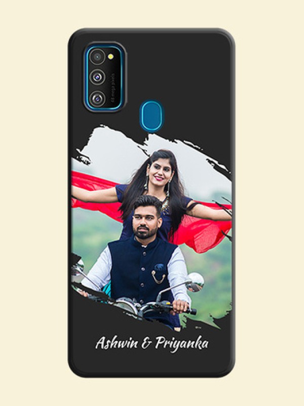 Grunge Brush Strokes - Photo on Space Black Soft Matte Back Cover - Galaxy M30S