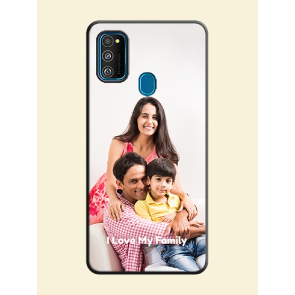 Full Single Pic Upload With Text On Space Black Personalized Soft Matte Phone Covers -Samsung Galaxy M30S Full Single Pic Upload With Text On Space Black Personalized Soft Matte Phone Covers -Samsung Galaxy M30S