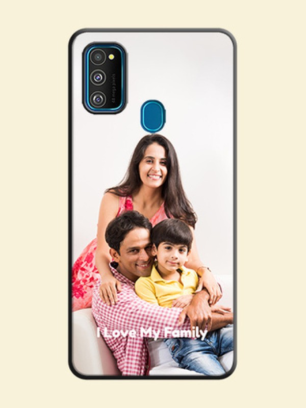 Full Single Pic Upload With Text On Space Black Personalized Soft Matte Phone Covers -Samsung Galaxy M30S
