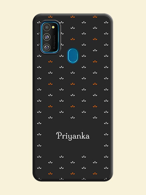 Simple Pattern With Custom Text On Space Black Personalized Soft Matte Phone Covers -Samsung Galaxy M30S