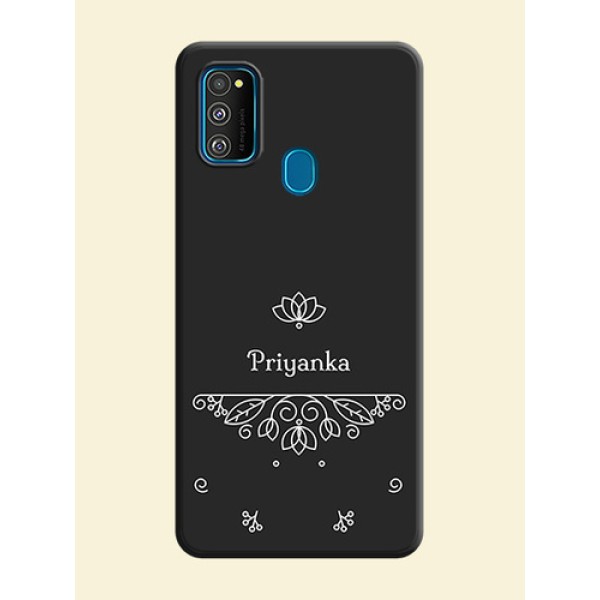 Lotus Garden Custom Text On Space Black Personalized Soft Matte Phone Covers -Samsung Galaxy M30S Lotus Garden Custom Text On Space Black Personalized Soft Matte Phone Covers -Samsung Galaxy M30S