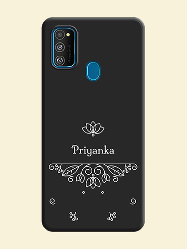 Lotus Garden Custom Text On Space Black Personalized Soft Matte Phone Covers -Samsung Galaxy M30S