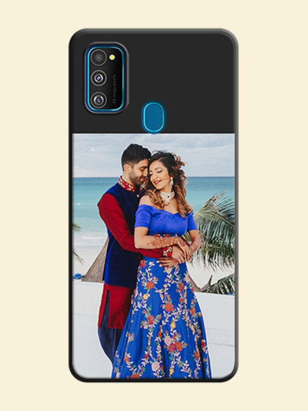 Image Upload With Space Black Color On Custom Soft Matte Mobile Back Cover - Samsung Galaxy M30S