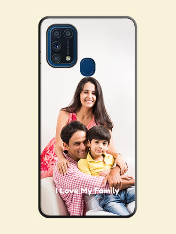 Full Single Pic Upload With Text On Space Black Personalized Soft Matte Phone Covers -Samsung Galaxy M31 Prime Edition