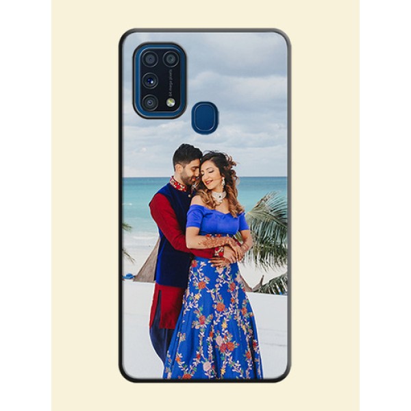 Full Single Pic Upload On Space Black Personalized Soft Matte Phone Covers -Samsung Galaxy M31 Full Single Pic Upload On Space Black Personalized Soft Matte Phone Covers -Samsung Galaxy M31