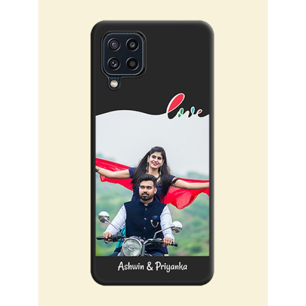 Fall in Love Pattern with Picture on Photo on Space Black Soft Matte Mobile Case - Galaxy M32 4G Prime Edition Fall in Love Pattern with Picture on Photo on Space Black Soft Matte Mobile Case - Galaxy M32 4G Prime Edition