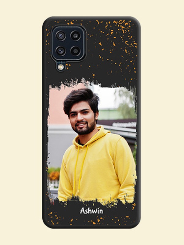Spray Free Design on Photo on Space Black Soft Matte Phone Cover - Galaxy M32 4G Prime Edition