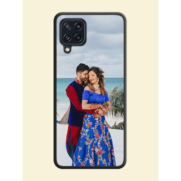 Full Single Pic Upload On Space Black Personalized Soft Matte Phone Covers -Samsung Galaxy M32 4G Prime Edition Full Single Pic Upload On Space Black Personalized Soft Matte Phone Covers -Samsung Galaxy M32 4G Prime Edition