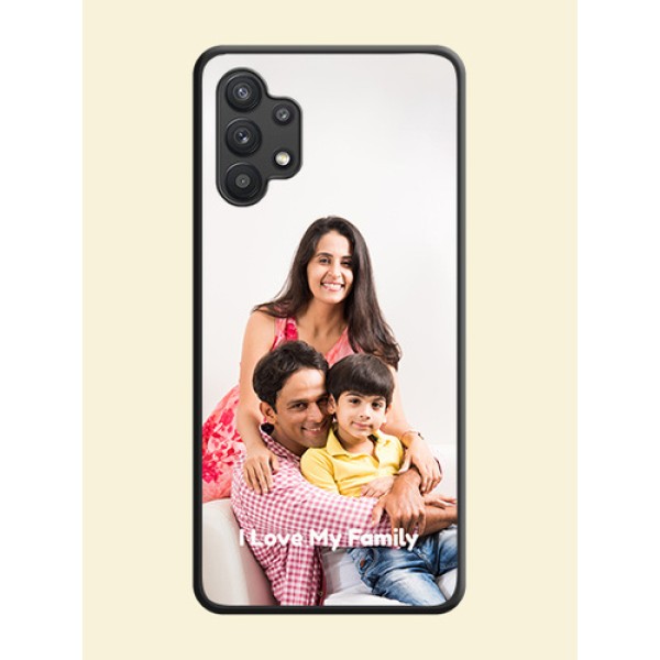 Full Single Pic Upload With Text On Space Black Personalized Soft Matte Phone Covers -Samsung Galaxy M32 5G Full Single Pic Upload With Text On Space Black Personalized Soft Matte Phone Covers -Samsung Galaxy M32 5G