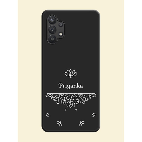 Lotus Garden Custom Text On Space Black Personalized Soft Matte Phone Covers -Samsung Galaxy M32 5G Lotus Garden Custom Text On Space Black Personalized Soft Matte Phone Covers -Samsung Galaxy M32 5G