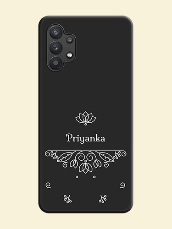 Lotus Garden Custom Text On Space Black Personalized Soft Matte Phone Covers -Samsung Galaxy M32 5G