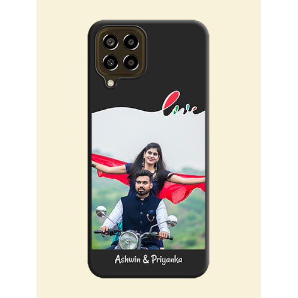 Fall in Love Pattern with Picture on Photo on Space Black Soft Matte Mobile Case - Galaxy M33 5G Fall in Love Pattern with Picture on Photo on Space Black Soft Matte Mobile Case - Galaxy M33 5G