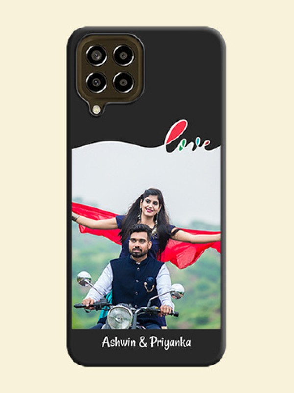 Fall in Love Pattern with Picture on Photo on Space Black Soft Matte Mobile Case - Galaxy M33 5G