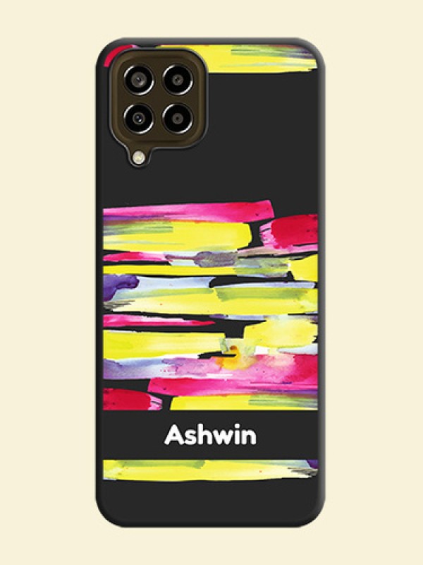 Brush Coloured on Space Black Personalized Soft Matte Phone Covers - Galaxy M33 5G