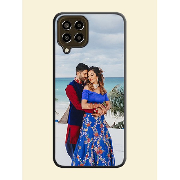 Full Single Pic Upload On Space Black Personalized Soft Matte Phone Covers -Samsung Galaxy M33 5G Full Single Pic Upload On Space Black Personalized Soft Matte Phone Covers -Samsung Galaxy M33 5G