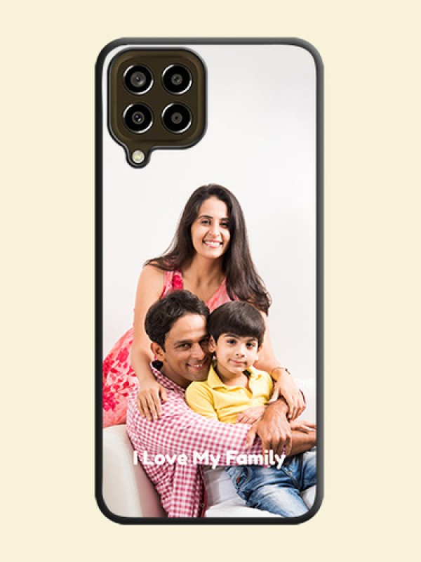 Full Single Pic Upload With Text On Space Black Personalized Soft Matte Phone Covers -Samsung Galaxy M33 5G