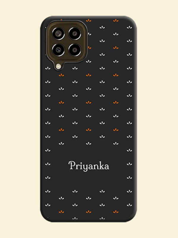 Simple Pattern With Custom Text On Space Black Personalized Soft Matte Phone Covers -Samsung Galaxy M33 5G