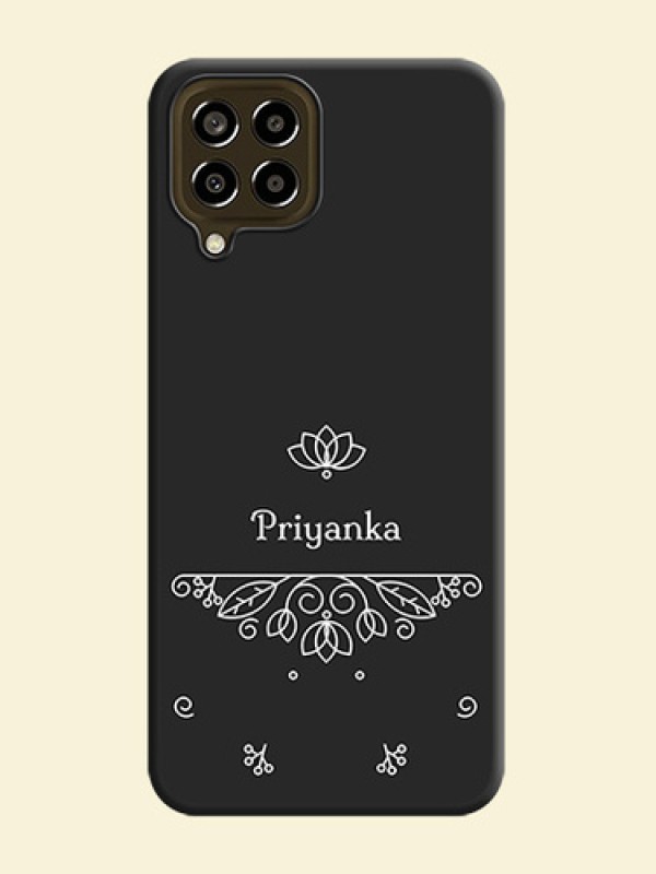 Lotus Garden Custom Text On Space Black Personalized Soft Matte Phone Covers -Samsung Galaxy M33 5G