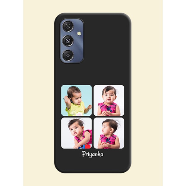 Floral Art with 6 Image Holder - Photo on Space Black Soft Matte Mobile Case - Galaxy M34 5G Floral Art with 6 Image Holder - Photo on Space Black Soft Matte Mobile Case - Galaxy M34 5G