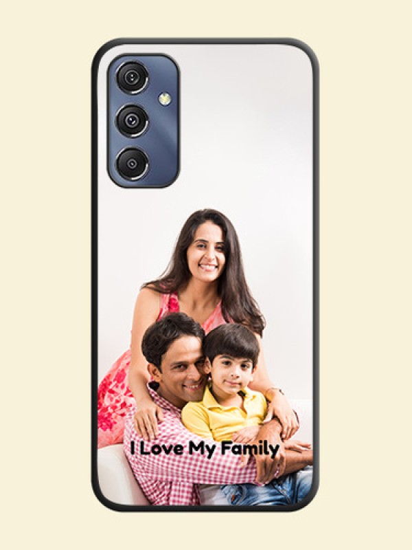 Full Single Pic Upload With Text On Space Black Personalized Soft Matte Phone Covers - Galaxy M34 5G