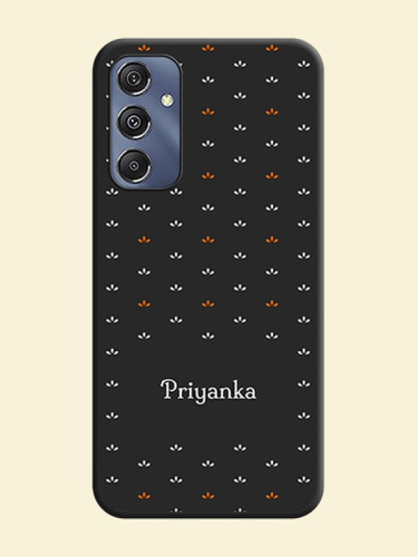 Simple Pattern With Custom Text On Space Black Personalized Soft Matte Phone Covers - Galaxy M34 5G