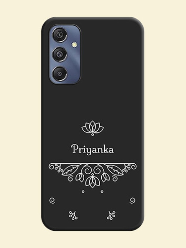 Lotus Garden Custom Text On Space Black Personalized Soft Matte Phone Covers - Galaxy M34 5G