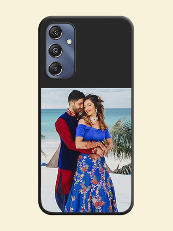 Image Upload With Space Black Color On Custom Soft Matte Mobile Back Cover - Samsung Galaxy M34 5G