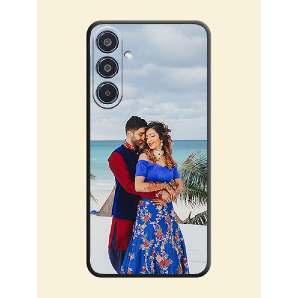 Full Single Pic Upload On Space Black Custom Soft Matte Mobile Back Cover - Samsung Galaxy M35 5G Full Single Pic Upload On Space Black Custom Soft Matte Mobile Back Cover - Samsung Galaxy M35 5G
