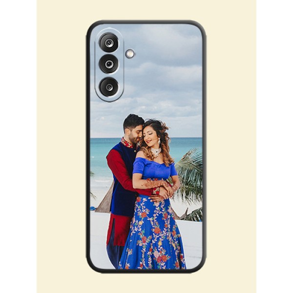 Full Single Pic Upload On Space Black Custom Soft Matte Mobile Back Cover - Samsung Galaxy M36 5G Full Single Pic Upload On Space Black Custom Soft Matte Mobile Back Cover - Samsung Galaxy M36 5G