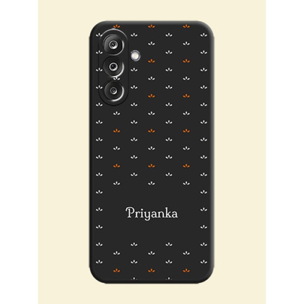 Simple Pattern With Custom Text On Space Black Custom Soft Matte Mobile Back Cover - Samsung Galaxy M36 5G Simple Pattern With Custom Text On Space Black Custom Soft Matte Mobile Back Cover - Samsung Galaxy M36 5G