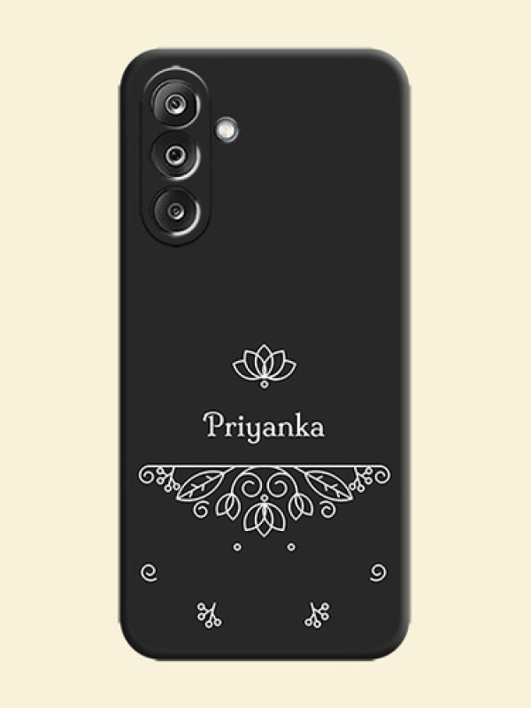 Lotus Garden Custom Text On Space Black Custom Soft Matte Mobile Back Cover - Samsung Galaxy M36 5G