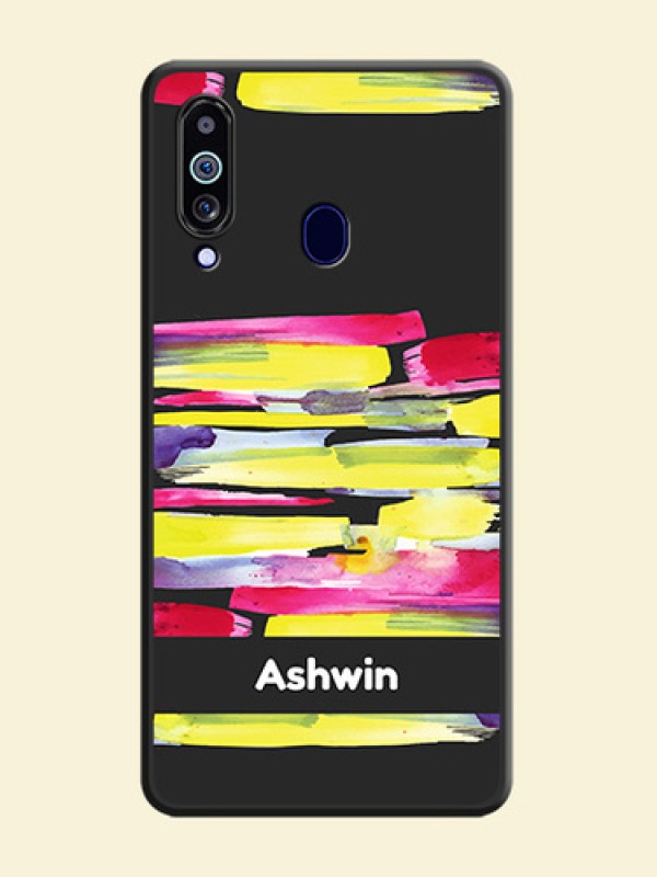 Brush Coloured on Space Black Personalized Soft Matte Phone Covers - Galaxy M40
