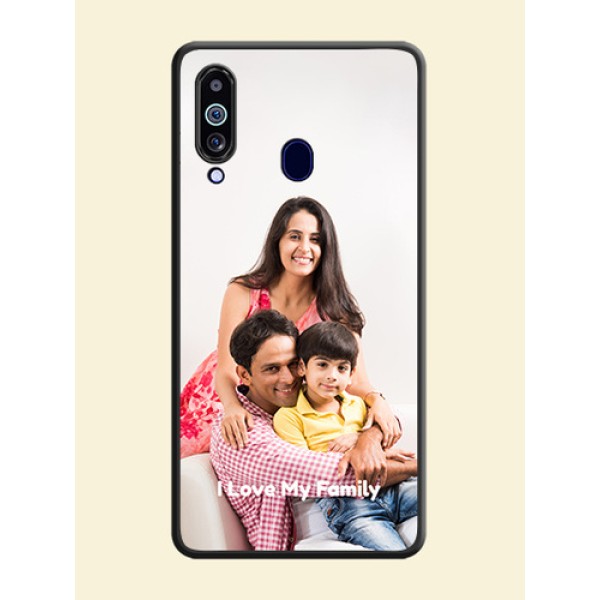 Full Single Pic Upload With Text On Space Black Personalized Soft Matte Phone Covers -Samsung Galaxy M40 Full Single Pic Upload With Text On Space Black Personalized Soft Matte Phone Covers -Samsung Galaxy M40
